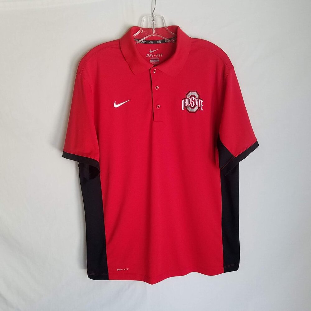 Ohio State Buckeyes Nike Dri Fit Men's Large Red Polo Shirt
